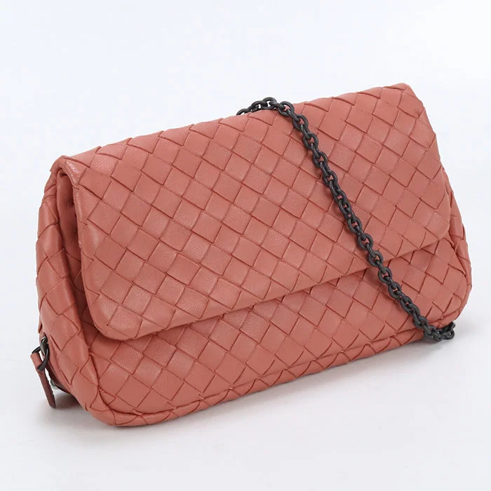 BOTTEGAVENETA Shoulder Bag INTRECCIATO ChainShoulder Bag leather pink Women
