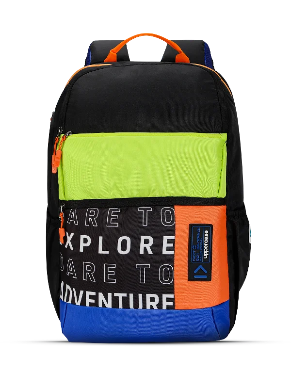 uppercase Campus 03 Backpack Double Compartment School Bag 35L Black