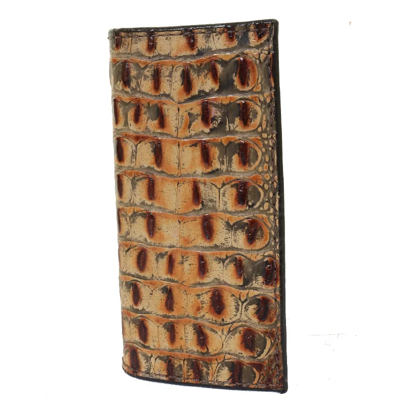CB52 - Savannah Hornback Gator Print Checkbook Wallet