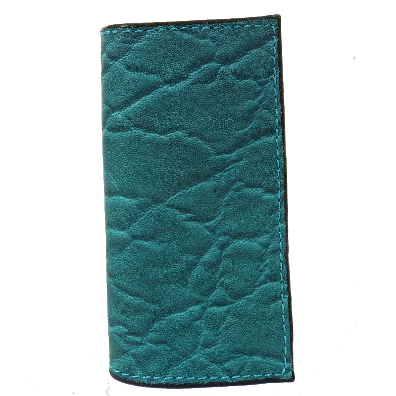 CB50 - Turquoise Elephant Print Checkbook Wallet
