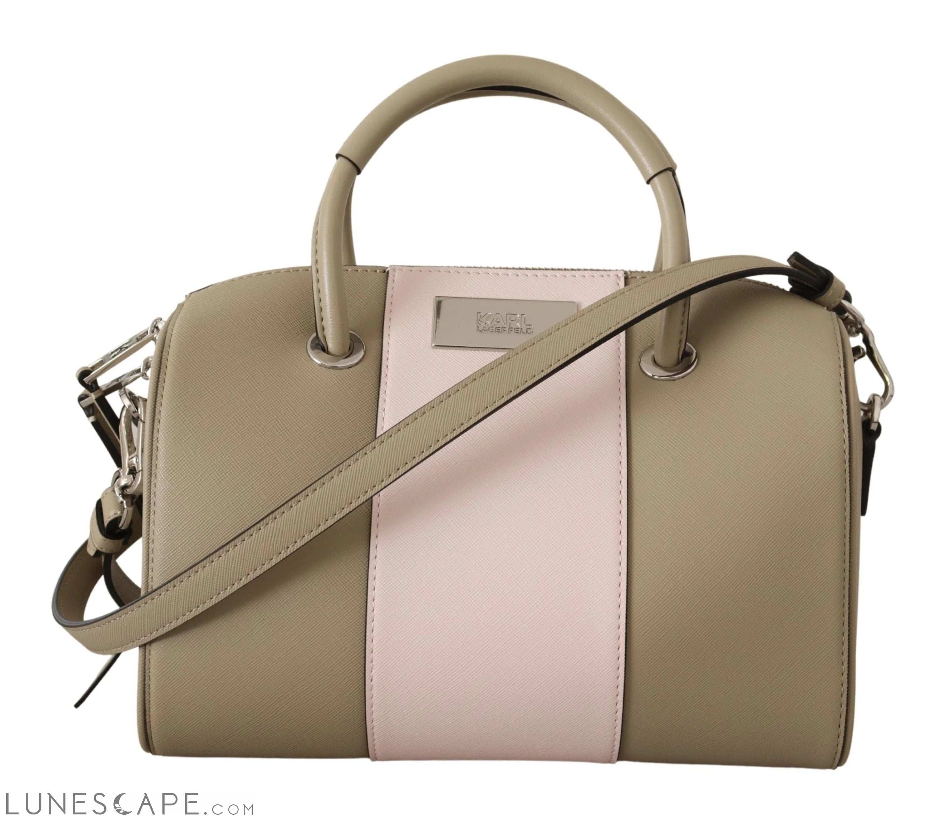 Karl Lagerfeld Elegant Green Shoulder Handbag