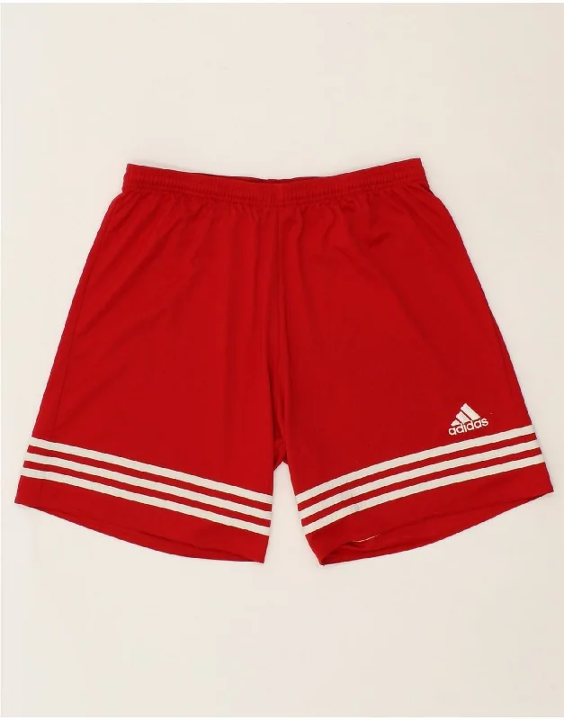 ADIDAS Mens Climalite Sport Shorts Large Red Polyester