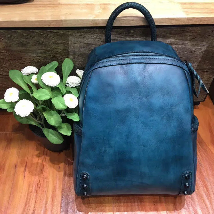 Funky Womens Genuine Leather Rucksack Backpack Purse Book Bag For Women
