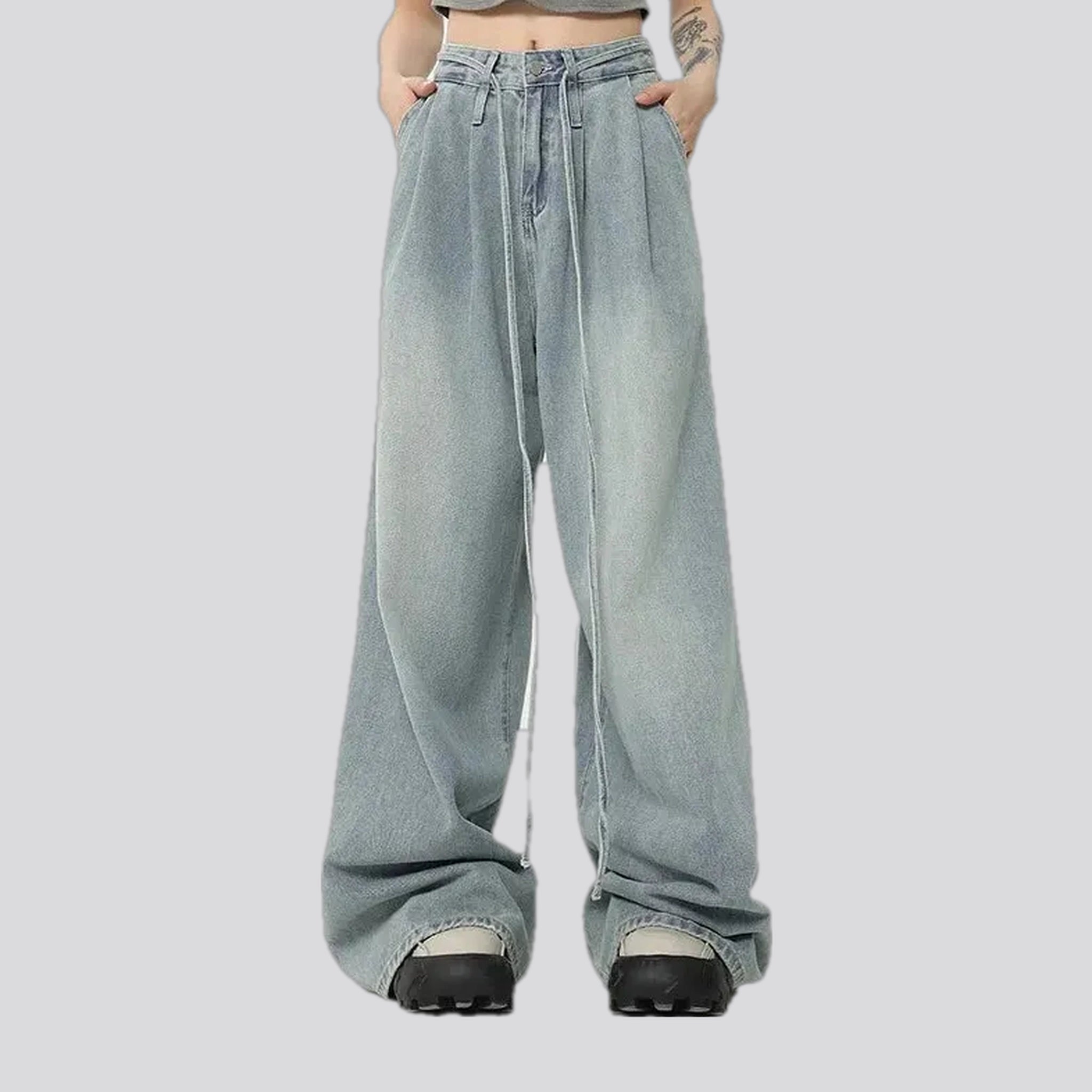 Baggy fit ombre men's jeans