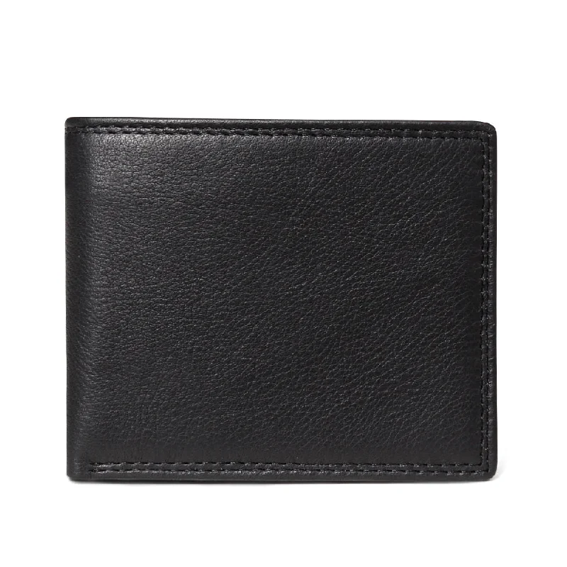 Men's short leather wallet RFID anti-magnetic head layer cowhide fashion casual wallet Men's short leather wallet RFID anti-magnetic head layer cowhide fashion casual wallet