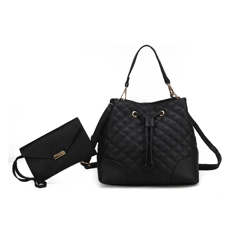 Wendy 2 PCS Bucket Bag with Wristlet
