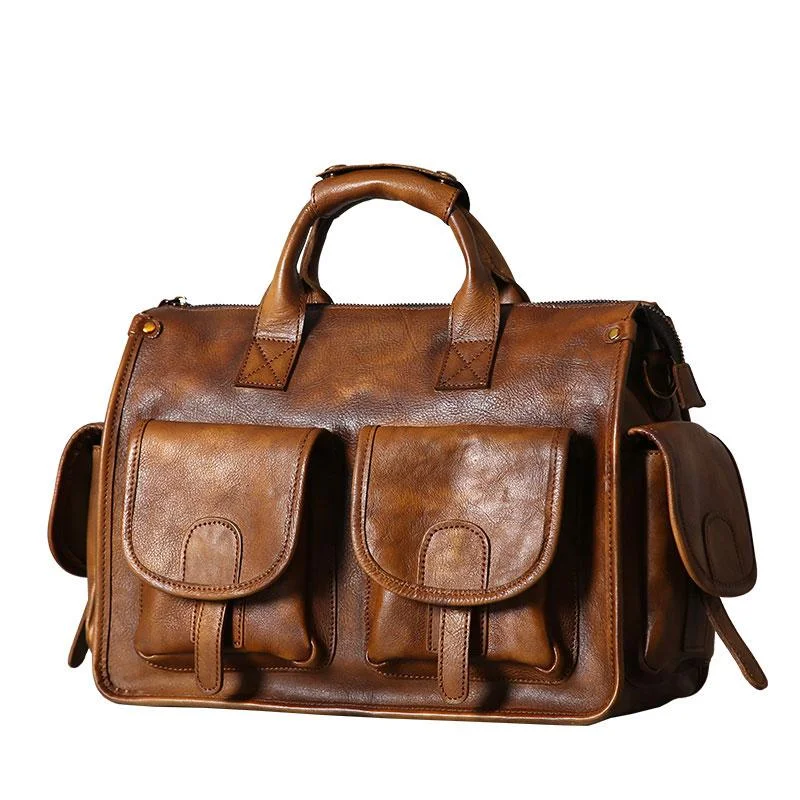 Handmade Leather Mens Cool Messenger Bag Briefcase Work Bag Business Bag Laptop Bag for men Handmade Leather Mens Cool Messenger Bag Briefcase Work Bag Business Bag Laptop Bag for men