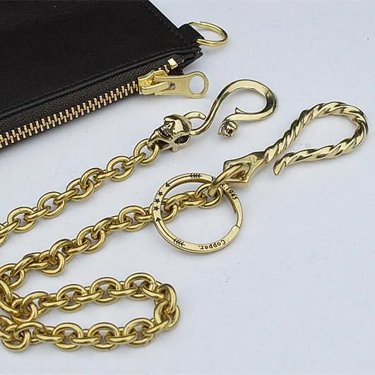 Solid Brass Cool Punk Rock Wallet Chain Biker Trucker Wallet Chain Trucker Wallet Chain for Men Solid Brass Cool Punk Rock Wallet Chain Biker Trucker Wallet Chain Trucker Wallet Chain for Men