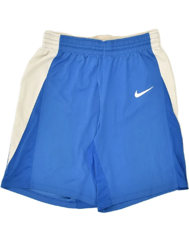 NIKE Mens Graphic Sport Shorts Medium Blue Colourblock Polyester