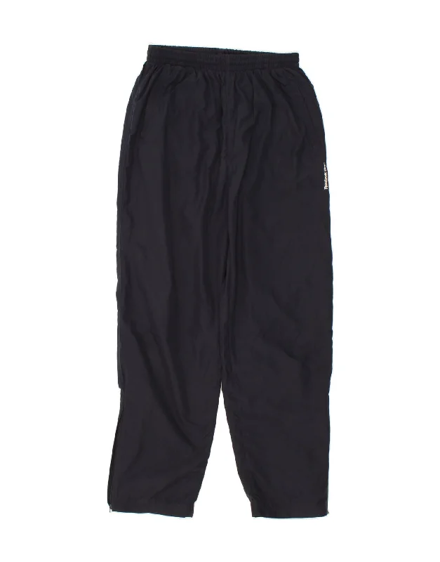 REEBOK Womens Tracksuit Trousers UK 14 Large Navy Blue Polyester
