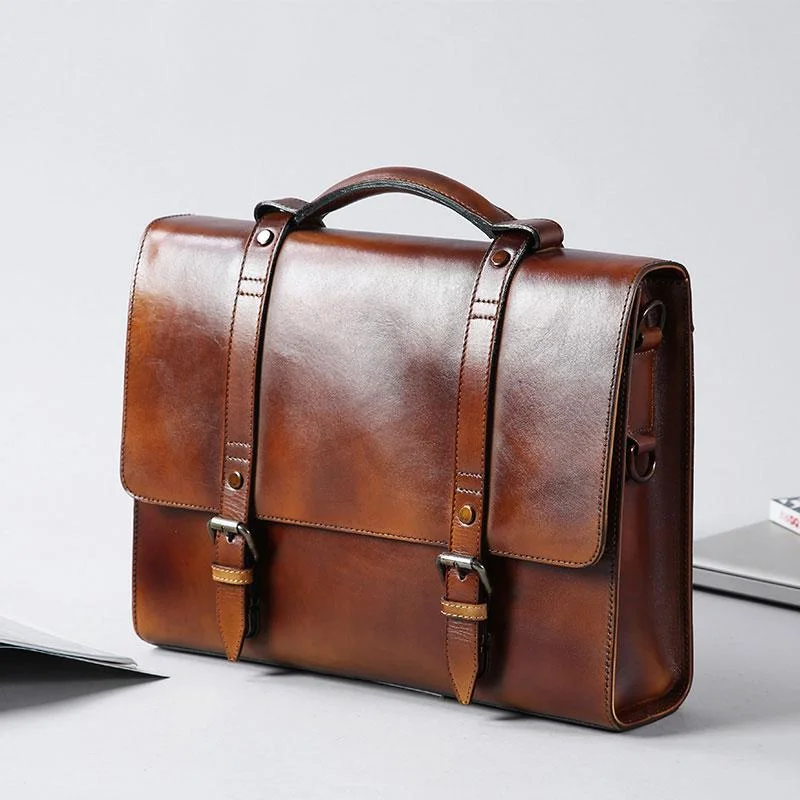 Genuine Leather Mens Cool Messenger Bag Large Briefcase Work Bag Business Bag Laptop Bag for men Genuine Leather Mens Cool Messenger Bag Large Briefcase Work Bag Business Bag Laptop Bag for men