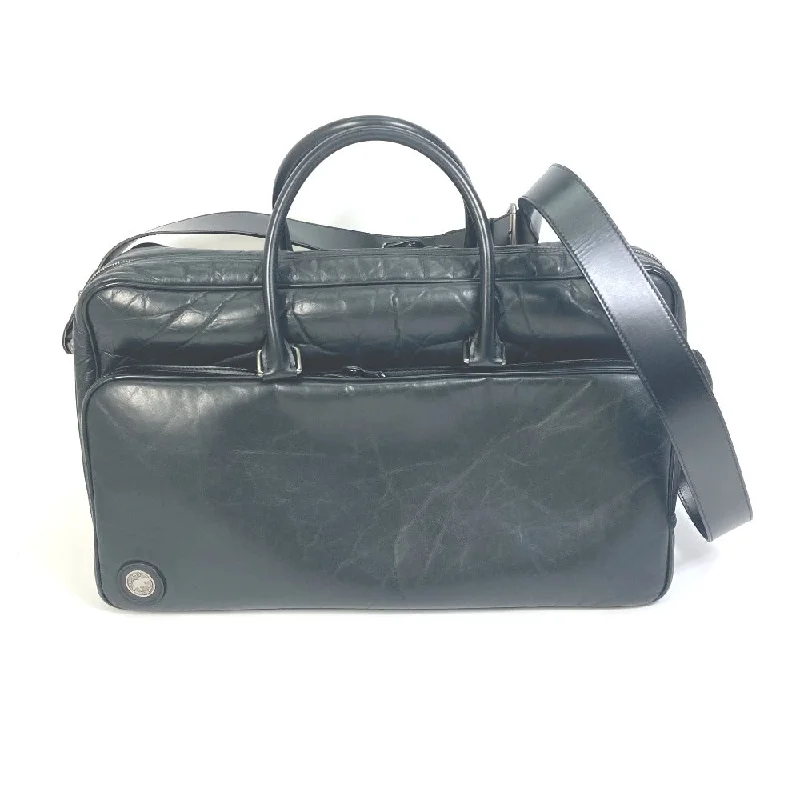 HUNTING WORLD Boston Duffel bag leather black Bag 2WAY