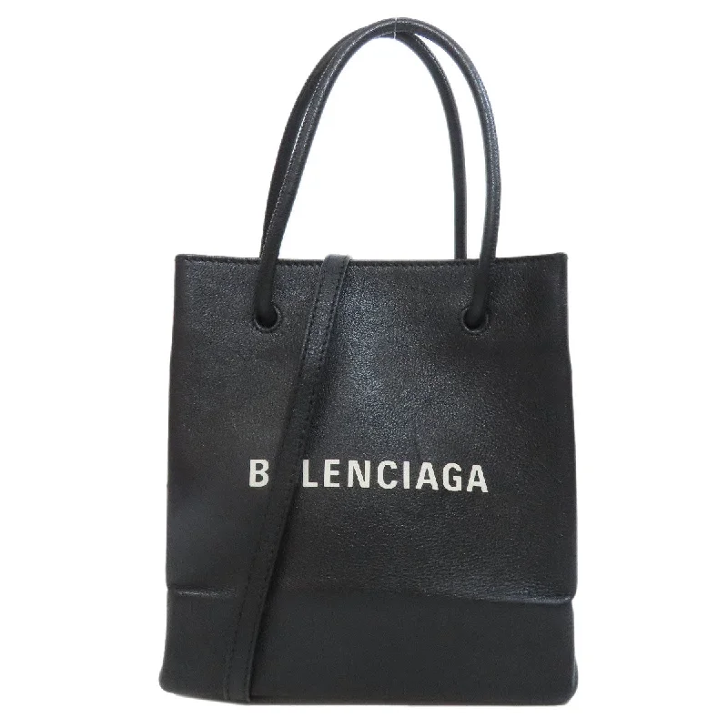 BALENCIAGA Shoulder Bag 555140 leather black Shopping tote XXS Women Used Authentic