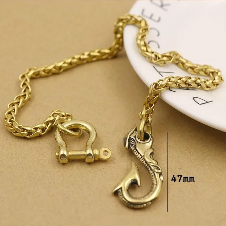 Solid Brass Cool Punk Rock Wallet Chain Biker Trucker Wallet Chain Trucker Wallet Chain for Men Solid Brass Cool Punk Rock Wallet Chain Biker Trucker Wallet Chain Trucker Wallet Chain for Men