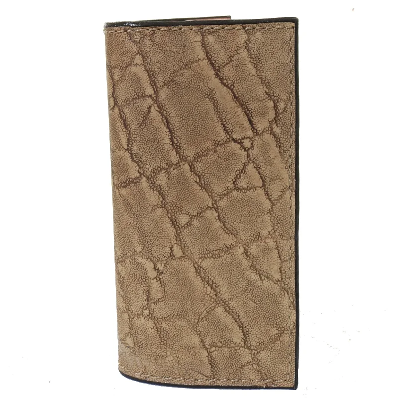 CB56 - Sand Elephant Print Checkbook Wallet