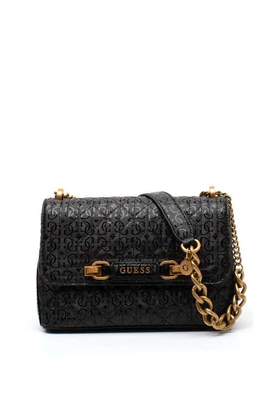 Guess Aveta Small Logo Shoulder Bag, Black