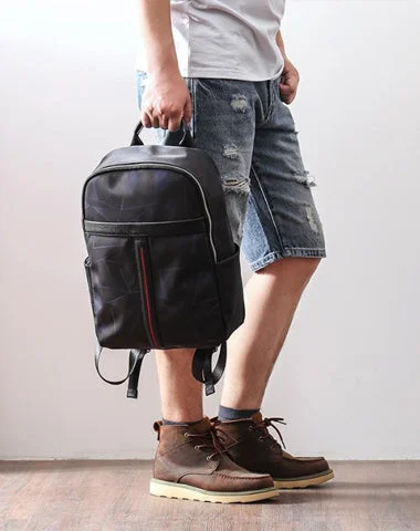 Cool Black Nylon Backpack Men's 14 inches Waterproof Backpack School Backpack For Men Cool Black Nylon Backpack Men's 14 inches Waterproof Backpack School Backpack For Men