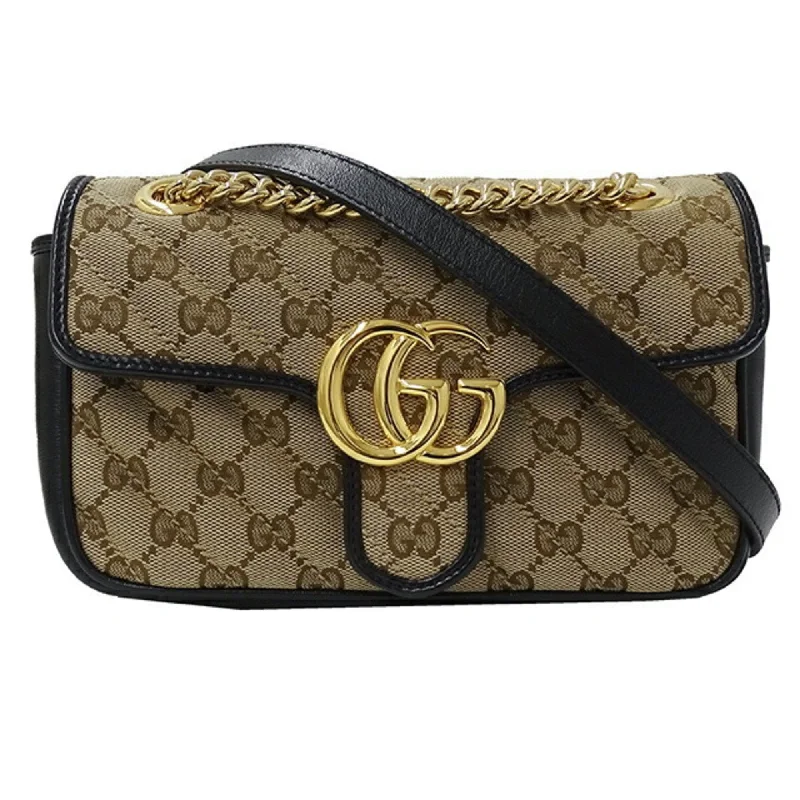Gucci Gg Marmont  Canvas Shoulder Bag (Pre-Owned)