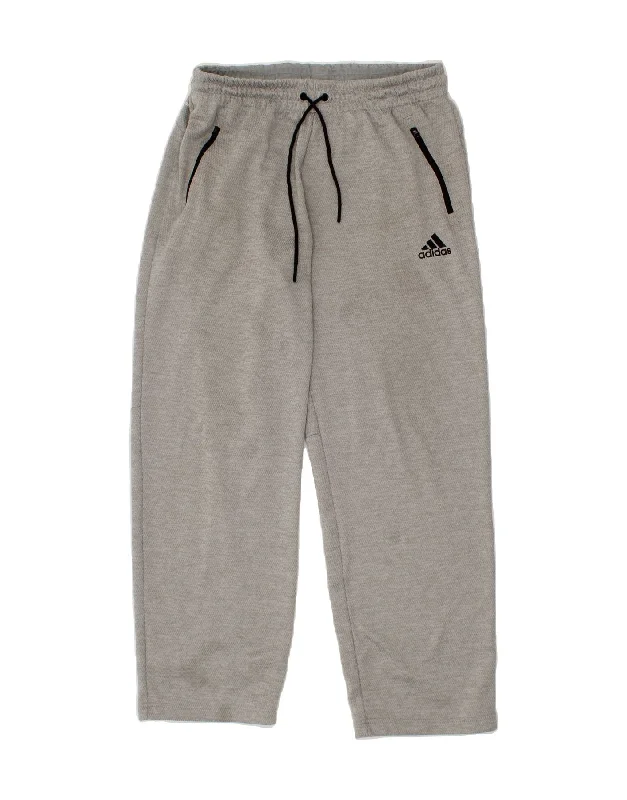 ADIDAS Mens Climawarm Tracksuit Trousers Large Grey Polyester