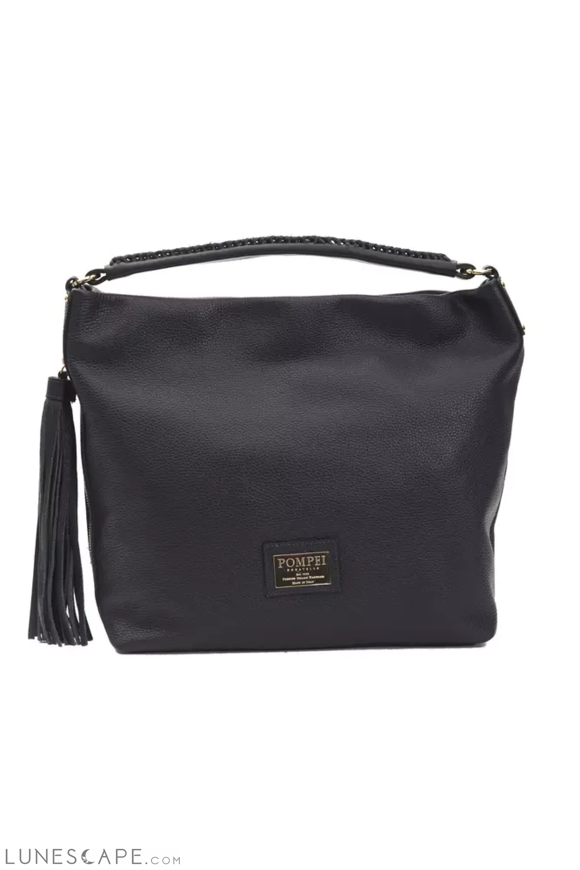 Pompei Donatella Gray Leather Women Shoulder Bag