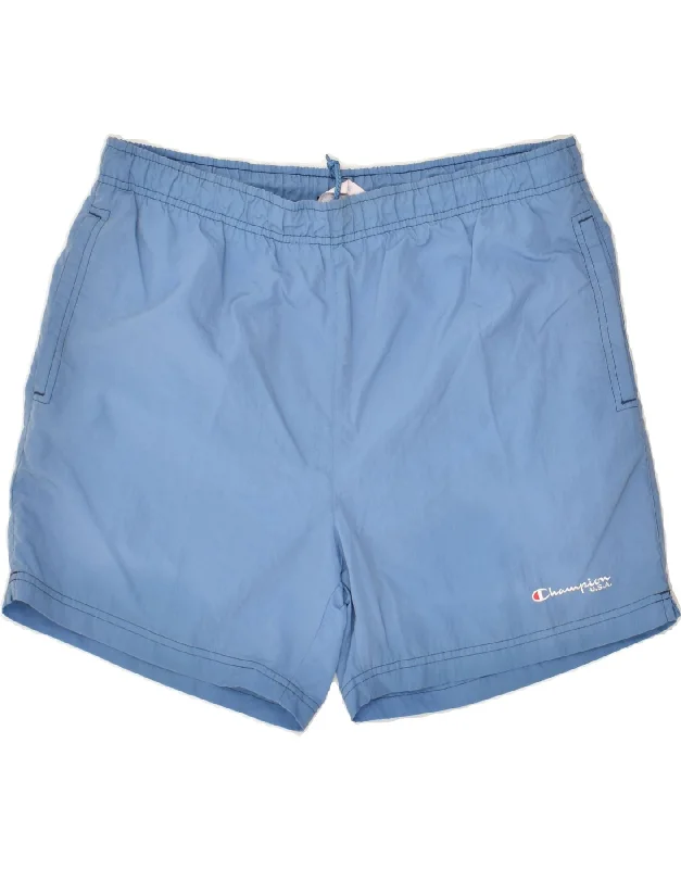 CHAMPION Mens Sport Shorts 2XL Blue Polyester