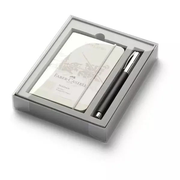 Faber-Castell Ambition Black Resin Rollerball & Journal Gift Set
