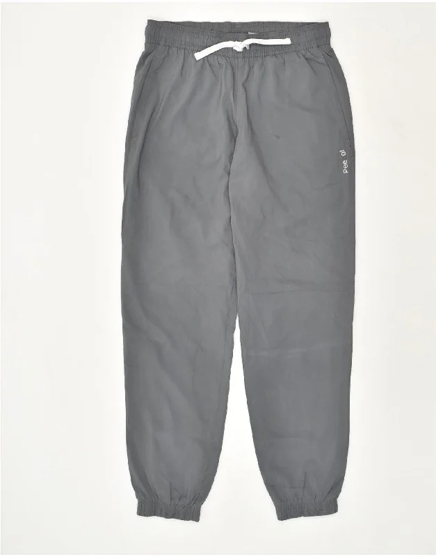 REEBOK Mens Tracksuit Trousers Joggers Medium Grey Polyester