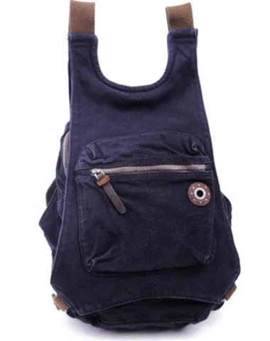 Canvas Dark Blue Mens Hiking Backpack School Backpack Green College Backpack For Men Canvas Dark Blue Mens Hiking Backpack School Backpack Green College Backpack For Men