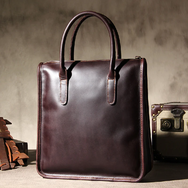 Genuine Leather Mens Coffee Cool Handbag Briefcase Shoulder Bag Work Bag Business Bag for men Genuine Leather Mens Coffee Cool Handbag Briefcase Shoulder Bag Work Bag Business Bag for men