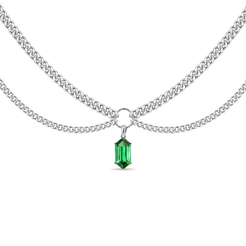 Crystal Double Chain Choker