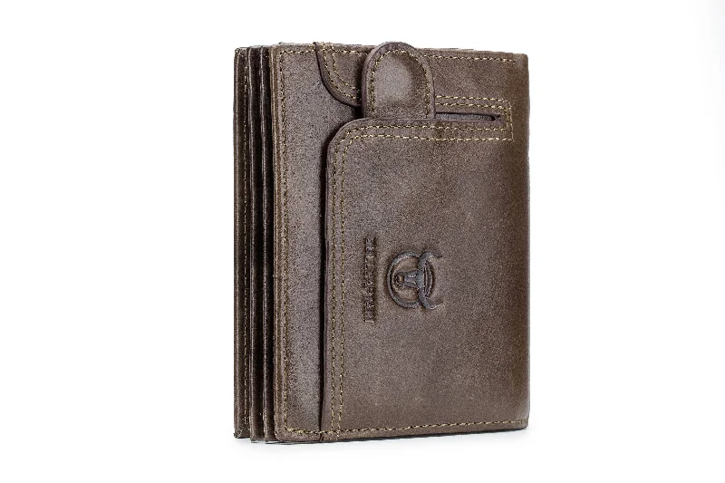 Bullcaptain Leather Biflod Rfid Blocking Men Wallet with ID Window and Hasp Closure Pocket - 037V1 Bullcaptain Leather Biflod Rfid Blocking Men Wallet with ID Window and Hasp Closure Pocket - 037V1