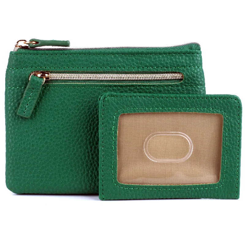 Julia Buxton Vegan Leather RFID Pik-Me-Up Large ID Coin Card Case