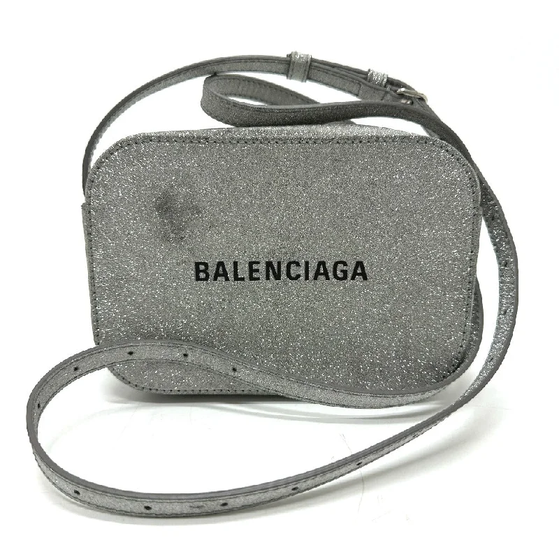 BALENCIAGA Shoulder Bag 552372 leather Silver logo Everyday camera bag
