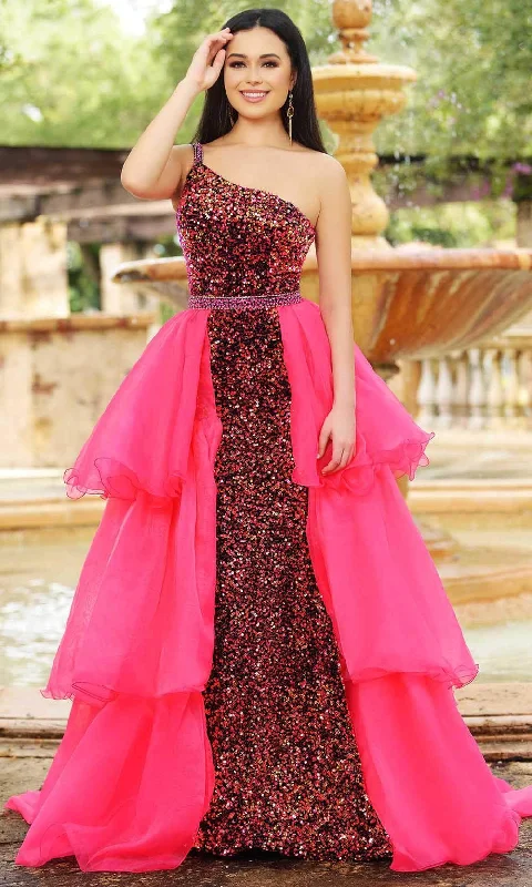 Ava Presley 27715 - Sequin Back Paneled Prom Dress