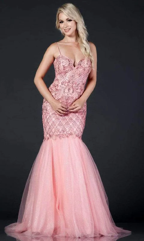 Aspeed Design - L2367 Sweetheart Trumpet Full Length Dress